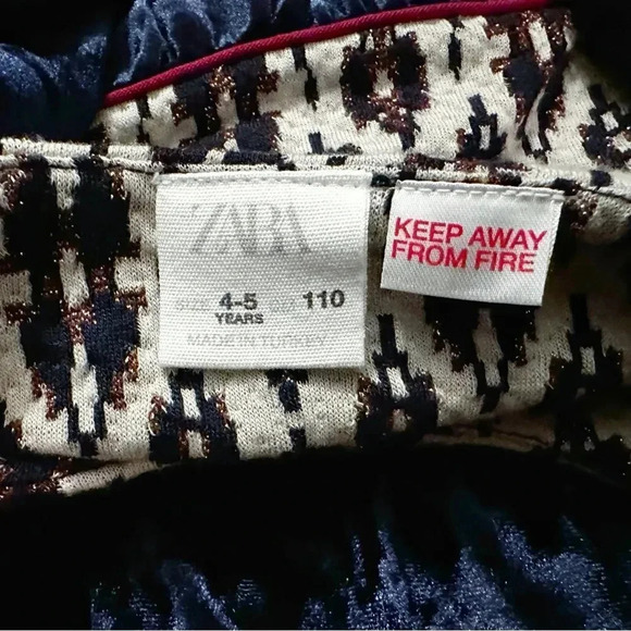 Zara | Blue Velvet Batik Dress (4-5 yrs) 💙 - Picture 5 of 5